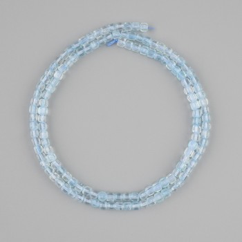 Topasfacettierte Würfelperlen, Durchmesser 3×3 mm ±, Länge 39 cm+