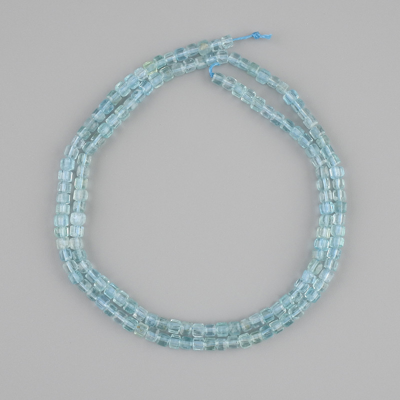 Topas facettierte Würfelperlen, Durchmesser ca. 2 × 2,5 mm, Länge ca. 39 cm