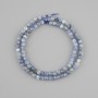 Kyanit-Perlen, Naturstein, facettierte Würfel, Durchmesser ca. 4×4 mm, Länge ca. 38 cm ±