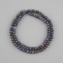 Perlen aus Saphir, Naturstein, facettierte Rondellperlen, Durchmesser 5×4 mm, Länge 39 cm ±