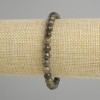 Pyrit (künstlich) glatte Kugeln, Durchmesser ca. 6 mm, Länge ca. 18 cm, Stretcharmband