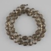 Rauchtopas-Perlen, facettierte, Durchmesser 9×8 mm, Länge ca. 37 cm, auf Schnur