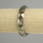 Armband Pyrit facettiert quadratisch 12×12 mm ±, Länge ca. 18 cm ± Stretcharmband