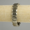Pyrit-Armband, glatte abgerundete Glieder 15×10 mm, Länge ca. 18 cm, Stretch-Armband