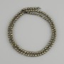 Pyrit-Perlen, facettierte Kugeln Ø 3 mm, Länge ca. 40 cm
