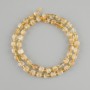 Citrin facettierte Würfelperlen, Durchmesser 5×5 mm ±, 3 mm Seed-Beads ±, Länge 37 cm+