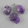 Roh-Amethyst-Anhänger 28×23 mm ±, Länge ca. 36 mm ± (Sortimentsgröße)