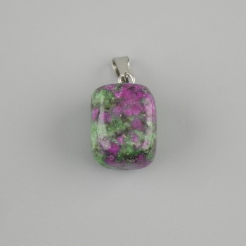 Anhänger Totem aus Zoisit, Block 14×11×11 mm ±, Länge ca. 23 mm ±, Größen im Sortiment