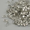 Schmuckzubehör – Anhängerhalter für Unteranhänger, Durchmesser ca. 2,5 mm ±, Länge ca. 7 mm ±, Metallfarbe Silber, Verpackung 17 g