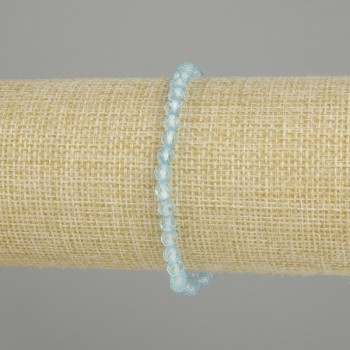 Armband Topas facettierte Kugeln, Durchmesser 4 mm +-, Länge 18 cm +- Stretch