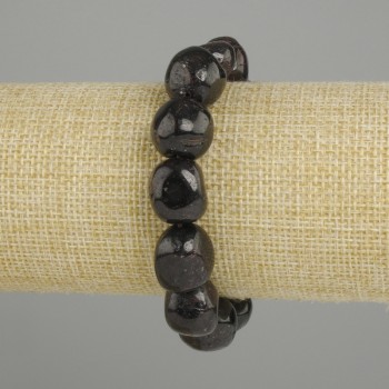 Armband aus facettiertem Granat, Durchmesser 14-16×12-13, 5 mm ±, Länge 18 cm ± elastisch