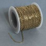 Kettenmaterial auf Spule für Schmuck, Dicke 2 mm ±, Länge 18 m ±, goldfarbenes Metall