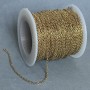 Schmuckkette aus Spule, Dicke 1,9 mm, Länge 18 m, goldfarbenes Metall
