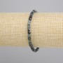 Armband Indigolith-Turmalin, facettierter Würfel 4x4 mm, Länge ca. 18 cm, Stretch