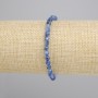 Armband aus Kyanit – facettierte Kugeln, Durchmesser ca. 4 mm, Länge ca. 18 cm, Stretch