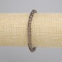 Armband aus Rauchtopas, facettierte Würfel, ca. 5×5 mm, Länge ca. 18 cm, Stretch