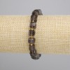 Rauchtopas-Armband, facettierte Würfel 8x8 mm, +/- 3 mm Perlen, Länge ca. 18 cm, Stretch