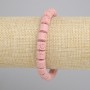 Armband Rosa Vulkanlava Zylinderperlen, Durchmesser 8×8 mm, Länge ca. 18 cm, Stretch