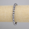 Terahertz-Armband mit facettierten Kugeln, Durchmesser ca. 6 mm, Länge ca. 18 cm, Stretcharmband