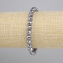 Terahertz-Armband mit facettierten Kugeln, Durchmesser ca. 6 mm, Länge ca. 18 cm, Stretcharmband