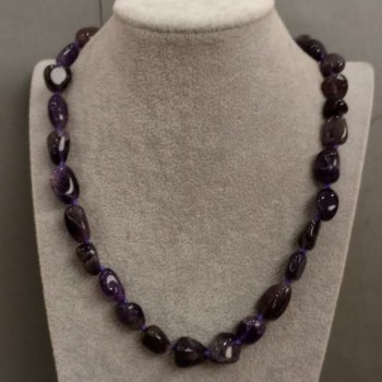 Amethystkette, Länge 47 cm+