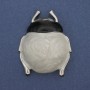 Brosche-Anhänger Käfer, silberfarben und emailliert, Metall 55×43 mm+