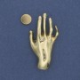 Magnetbrosche Hand aus goldfarbenem Metall 27×55 mm+