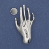 Magnetbrosche Hand aus silberfarbenem Metall 27×55 mm+