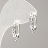 Silberfarbene Ohrhaken 18 × 3 mm für Ohrringe