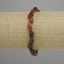 Armband Granat Hessonit facettiert, Durchmesser 7–10 × 5–6 mm, 5 mm ±, Länge ca. 18 cm, elastisch