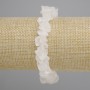 Armband aus Bergkristall, unbehandelter Stein, Durchmesser 8–14 × 5–7 mm, Länge ca. 18 cm, elastische Schnur