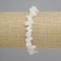 Weißquarz-Chips-Armband, Durchmesser 6–12 × 4–6 mm, Länge ca. 18 cm, elastisch