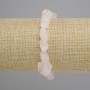 Armband Rosenquarz Naturstein, Durchmesser 7–11 × 7–11 mm, Länge ca. 18 cm, elastisches Band