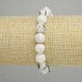 Armband Adular mit facettierten Kugeln, Durchmesser ca. 10 × 9 mm, Länge ca. 18 cm, elastisch