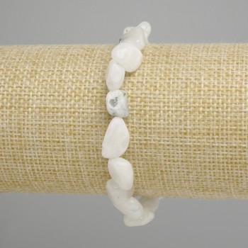 Adular-Armband, facettierte Perlen, Durchmesser 10–12 × 10–11 mm, Länge ca. 18 cm, elastisches Band