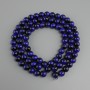 Perlen blaues Tigerauge (einzeln) glatte Kugel, Durchmesser ca. 10 mm, Länge ca. 80 cm, auf Angelschnur