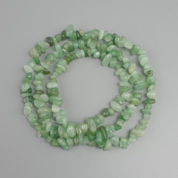 Jade-Chips-Perlen, Durchmesser 6–11×3–6, 5 mm ±, Länge 78 mm ± auf Nylonfaden