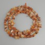 Karneol-Chips-Perlen, Durchmesser 6–14 × 4–6 mm, 5 mm ±, Länge ca. 78 mm ± auf Faden