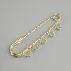 Broschenbasis mit Stift, goldfarben, 50×12 mm