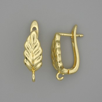 Goldfarbene Ohrhaken für Ohrringe 17×7 mm – Paar