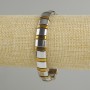 Hämatit-Gliederarmband „Lanka“, Durchmesser 10×7 mm ±, 10×2 mm ±, Länge 18 cm ±, Stretcharmband