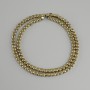 Hämatit-Würfelperlen, Durchmesser 4×4 mm ±, Farbe helles Gold, Länge ca. 40 cm+
