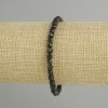 Armband Sonnen-Obsidian, facettierte Würfel, Kantenlänge ca. 4×4 mm, Länge ca. 18 cm, elastisches Band