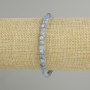 Armband aus facettiertem Kyanit-Würfel, ca. 4,5×4,5 mm, Länge ca. 18 cm, Stretch