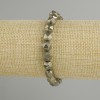 Pyrit-Armband mit Mehrfacetten, Durchmesser ca. 8×7 mm, Länge ca. 18 cm, Stretcharmband