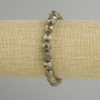 Pyrit-Armband mit Mehrfacetten, Durchmesser ca. 8×7 mm, Länge ca. 18 cm, Stretcharmband