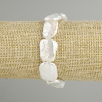 Armband aus Barockperlen, Durchmesser 18–21×13, 5–16 mm ±, Länge 18 cm ±, Stretcharmband