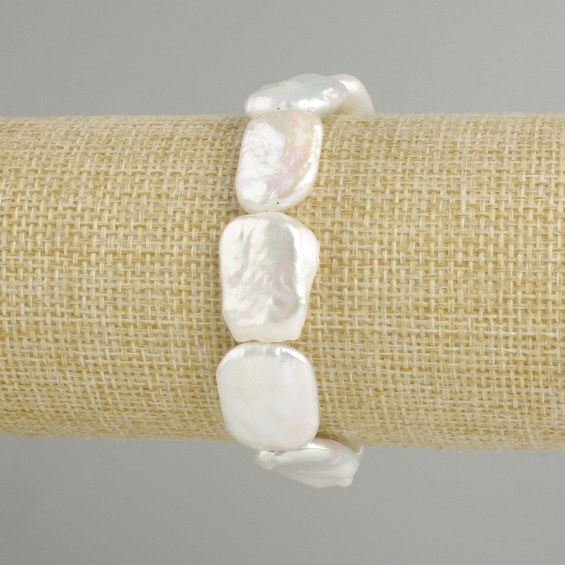Armband aus Barockperlen, Durchmesser 18–21×13, 5–16 mm ±, Länge 18 cm ±, Stretcharmband