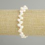 Armband aus Flussperlen, Durchmesser ca. 6–7 × 5 mm, Länge ca. 18 cm, elastisch