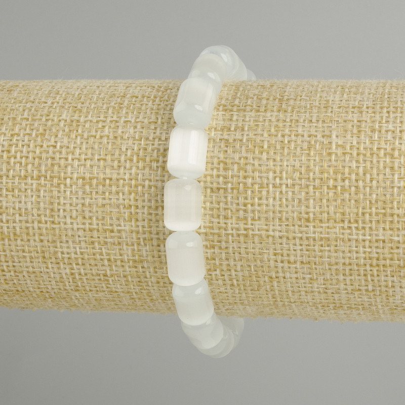 Katzenauge-Zylinderarmband, Durchmesser 10×8 mm, Länge ca. 18 cm, Stretch